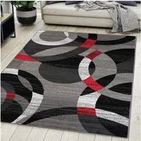 Mazovia Orientteppich DY-MAYA-Z984A-GRAY, 120x170, Modern, Geometrisch, Kurzflor