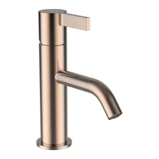 LAUFEN Waschtischarmatur Kartell LAUFEN Festauslauf Ausladung 115 mm ohne Ablaufventil PVD Roségold H3113310821001