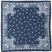 MayTree Seidentuch Bandana Baumwolle und Seide quadratisch 65x65cm, dunkelblau, (Stück), 70% Baumwolle, 30% Maulbeerseide mit handrolliertem Rand