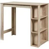 en.casa Bartisch, »Danderyd« 120x60x106 cm mit 3 Ablagefächern Eicheoptik