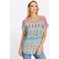 heine Klassische Bluse Druckbluse Kurzarm