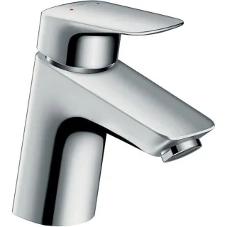 hansgrohe Logis 70 Waschtischarmatur 71074000 Niederdruck, für offene Warmwasserbereiter, mit Push-Open-Ablaufgarnitur, chrom
