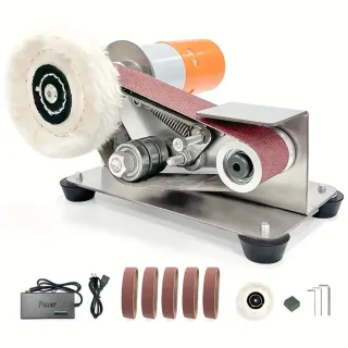 Electric Belt Sander Grinder Grinding Machine for Woodworking Mini Belt Sander and Knife Sharpener Dual Function Ideal f