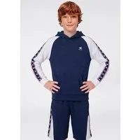 Champion Kapuzensweatshirt Sports-inspired Terry Hoodie with Tape detailing für Kinder, Langarm-Ausführung, aus angerauter Sweatware