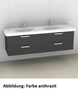 Artiqua 415 Waschtischunterschrank für Living Style 814439 Sangallo Grau quer, 415-WU2L-L42-7152-432 415-WU2L-L42-7152-432