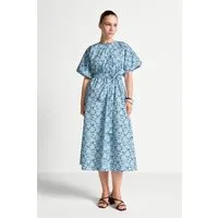 RICHROYAL Midikleid im Liberty Print, mit Bindegürtel