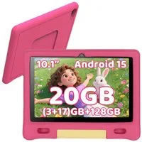 BUFO 10,1 Zoll Android 15 Octa Core 128 GB HD IPS Elternkontrolle Kinder Tablet (10,1", 128 GB, Android, WiFi 6, Kindersicherung, WiFi 6 BT 5.3, mit Kindersicheres Gehäuse)