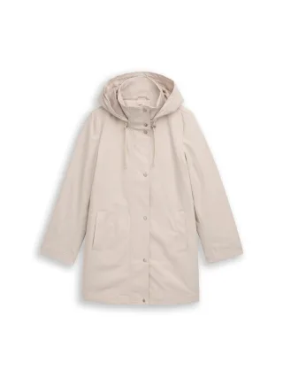 Tom Tailor - Ultralight Parka mit verstaubarer Kapuze sand stone beige - Gr. - XL