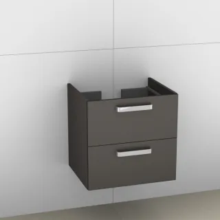 Artiqua 414 Waschtischunterschrank für Subway 613660, 613662,Stahlgrau Metallic, 414-WU2L-V13-7141-8 414-WU2L-V13-7141-88