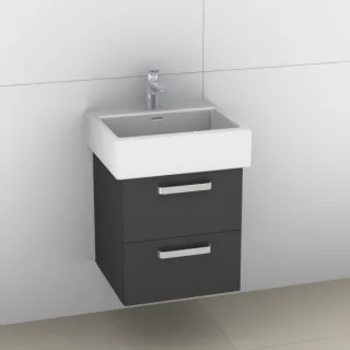 Artiqua 415 Waschtischunterschrank für Living City 817431 Anthrazit Glanz, 415-WU2L-L5-7065-51 415-WU2L-L5-7065-51