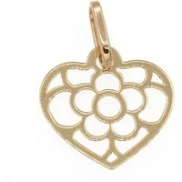 Bella Carina Herzanhänger Anhänger Herz aus 585 Gold 14 Karat, 11,8 mm Breite