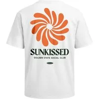 Neverless Oversize-Shirt Herren T-Shirt - sunkissed golden state - Oversized Relaxed Fit mit Print