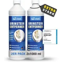 bio-chem bio-chem Urinsteinentferner EXTRA STARK 2x1000 ML inkl. Schrägdüse WC-Reiniger (Sparpaket, [- Urinsteinentferner 2x 1 l + Schrägdüse Profi WC-Reiniger für hartnäckigste Ablagerungen & Urinstein)