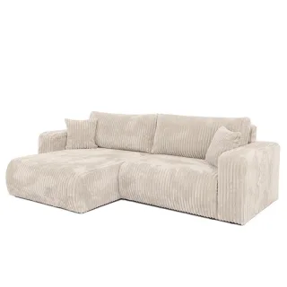 Bromarkt Ecksofa, Creme, Textil, L-Form,L-Form, 244x148 cm, Wohnzimmer, Sofas & Couches, Wohnlandschaften, Ecksofas