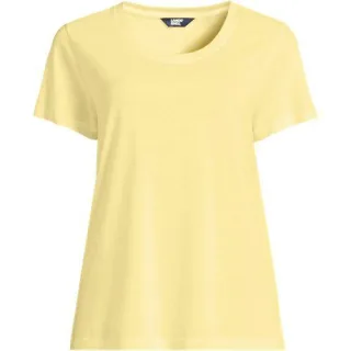 Shirt aus Leinenmix, Damen,  Gelb, Leinen/Viskose, by Lands' End