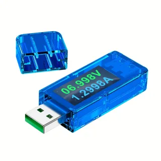 T25 USB 2.0 Color Display Tester 0.96 Inch IPS 4-30V 0-6A 0.001V/0.0001A WiFi 2.4G Android App Auto Rotate Screen USB-A