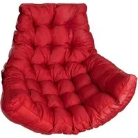 sunnypillow Polsterauflage Hängesessel Kissen - Auflage für Rattan & Polyrattan Hängeschaukel, Rot