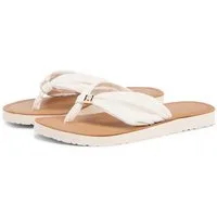 Tommy Hilfiger TH LTR FOOTBED SUMMER SANDAL Zehentrenner Sommerschuh, Strandschuh, Dianette, Flat mit Logoemblem