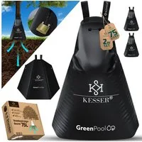 KESSER Tropfer Baum-Bewässerungssack Bewässerungssystem für Bäume, (2-tlg., Bewässerungsbeutel aus UV beständigem PVC mit Schloss & 2x Schlüssel), Baumbewässerungsbeutel, Baumsack für gezielte Bewässerung von Bäumen