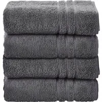 done.® Handtuch Set Daily Uni, Walkfrottier (Set, 4-St), Uni Farben, saugfähiges Walkfrottier