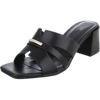 Ital-Design Damen Sandale mit Blockabsatz und Schmuckdetail Pantolette (91970789) Blockabsatz Sandalen & Sandaletten in Schwarz