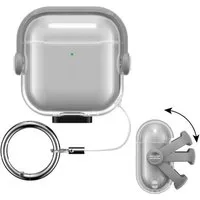 kwmobile Kopfhörer-Schutzhülle Kopfhörer Case für Apple Airpods 4, Headphones Hülle TPU Cover mit Sicherheitsverschluss