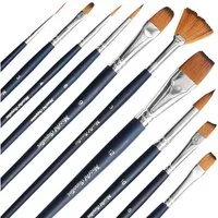 MozArt Supplies Malpinsel 10er Set Premium Malpinsel Aquarellpinsel Künstlerpinsel, Nylon Größe Pinsel 000–12