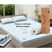 Adel Home Decor, Topper Gel-Memory Matratzentopper, H2/H3 mit Komfortschicht, 5-7-10 cm hoch, (orthopädischer Topper, 90x200x10 cm), Gel-Memory-Schaum, Abnehmbar & Waschbar, Rutschfest, Atmungsaktiv