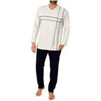 Normann Pyjama Herren Schlafanzug langarm Pyjama mit Frontprint - auch in Übergrößen