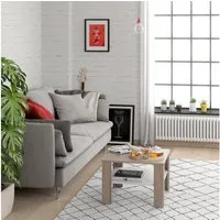 Vicco Couchtisch Homer, Sonoma/Weiß, 60 x 60 cm (1-St)