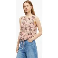 s.Oliver Blusentop Bluse Top aus Viskosemix mit regulierbarem Bund