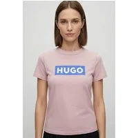 HUGO Blue T-Shirt Classic V mit Logo, V-Ausschnitt