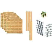 Tetzner & Jentzsch Dichtzaun Madison 3, (Set), 5 Elemente, LxH: 954x180 cm