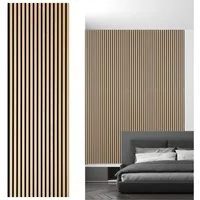 SONIDO 3D Wandpaneel XXL Akustikpaneele mit FSC®-zertifiziertem Eiche Echtholzfurnier, BxL: 56,00x244,00 cm, 1,36 qm, (Packung, 1,366 m², Versandkostenfreie Lieferung) 15 XXL Echtholz-Dekoleisten mit schwarzem 9mm Filz-Akustikträger