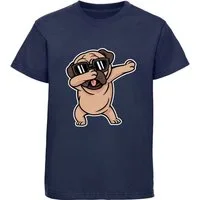 MyDesign24 Print-Shirt Kinder Hunde T-Shirt bedruckt - dab tanzender Hund Kurzarm Hunde T-Shirt mit Aufdruck i238