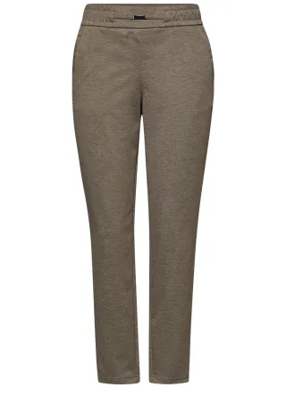 Street One - Melange Hose mit Detail darkest brown mel. - Gr. - 28
