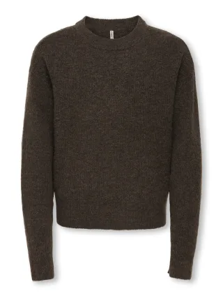 KIDS ONLY - KOGCAMILLA O-NECK L/S PULLOVER KNT Black Coffee - Gr. - 164