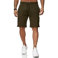 Reslad Sweatshorts Reslad Kurze Hose Herren Cargo Bermuda Shorts Jogginghose Sport-Hose (1-tlg) Sweatshorts Jogginghose mit Cargo-Taschen
