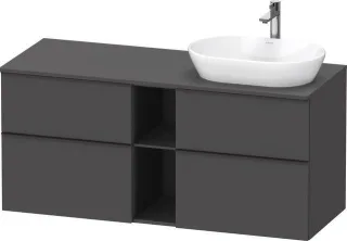 Duravit D-Neo Konsolenwaschtischunterbau wandhängend Graphit Matt 1400x550x664 mm - DE4970RBD490000 DE4970RBD490000