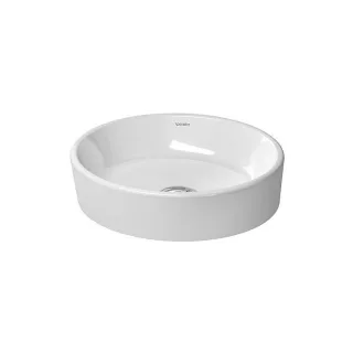 Duravit Starck 2 Aufsatz-Waschtisch 2321440000 43,5x39,5cm, geschliffen, ohne Hahnloch, Überlauf, Hahnlochbank, weiß
