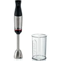 BOSCH Stabmixer ErgoMaster Serie 6 MSM6M610, 4 Klingen, Mixfuß Edelstahl, schwarz, 1000 W, Becher, luftgekühlter Motor, Keramikkupplung, 10 J Motorgarantie