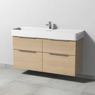 Sanipa 3way Waschtischunterbau zu Laufen VAL Waschtisch mit 4 Auszügen, Eiche-Nordic UM82548
