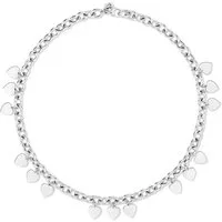 Echtzeit Kette mit Anhänger Schmuck Geschenk Edelstahl Halskette Endless Love Herzen