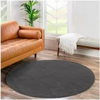 Jimri Teppich Fluffy flauschiger Teppich Läufer Hochwertige Kurzflor Teppich, Rund
