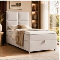 Best for Home Boxspringbett Trinity K-2 mit Bettkasten & Topper – Komfort & Stauraum (Einzelbett, Hotelbett, Polsterbett gepolstertes Kopfteil, Jugendbett, Kinderbett versch. Größen, 1-St., 70x200 80x200 90x200 100x200 cm), Einzel-Boxspringbett mit i