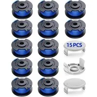 FELIXLEO Rasentrimmer-Ersatzspule 12x Trimmer Spule 3x Kappe für Ryobi One+ 18V 24V 40V, (1-St)