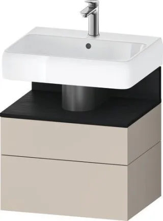 Duravit Qatego Waschtischunterbau wandhängend Taupe Matt 590x470x590 mm - QA4393016910000 QA4393016910000