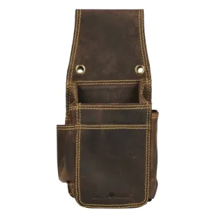 Kellnertasche extra stark Leder antikbraun 11x25cm | Greenburry Gastronomie Holster Profi Zubehör. Robuster Organizer für den harten Arbeitsalltag.