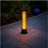 Northpoint LED Gartenleuchte Solar Flammenlichtsäule Flammen Dauerlicht Dämmerungssensor