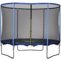 HOMCOM Fitnesstrampolin Trampolin mit Sicherheitsnetz, Ø 305 cm, (Gartentrampolin, 1 tlg., Trampolin), für Garten, Schwarz